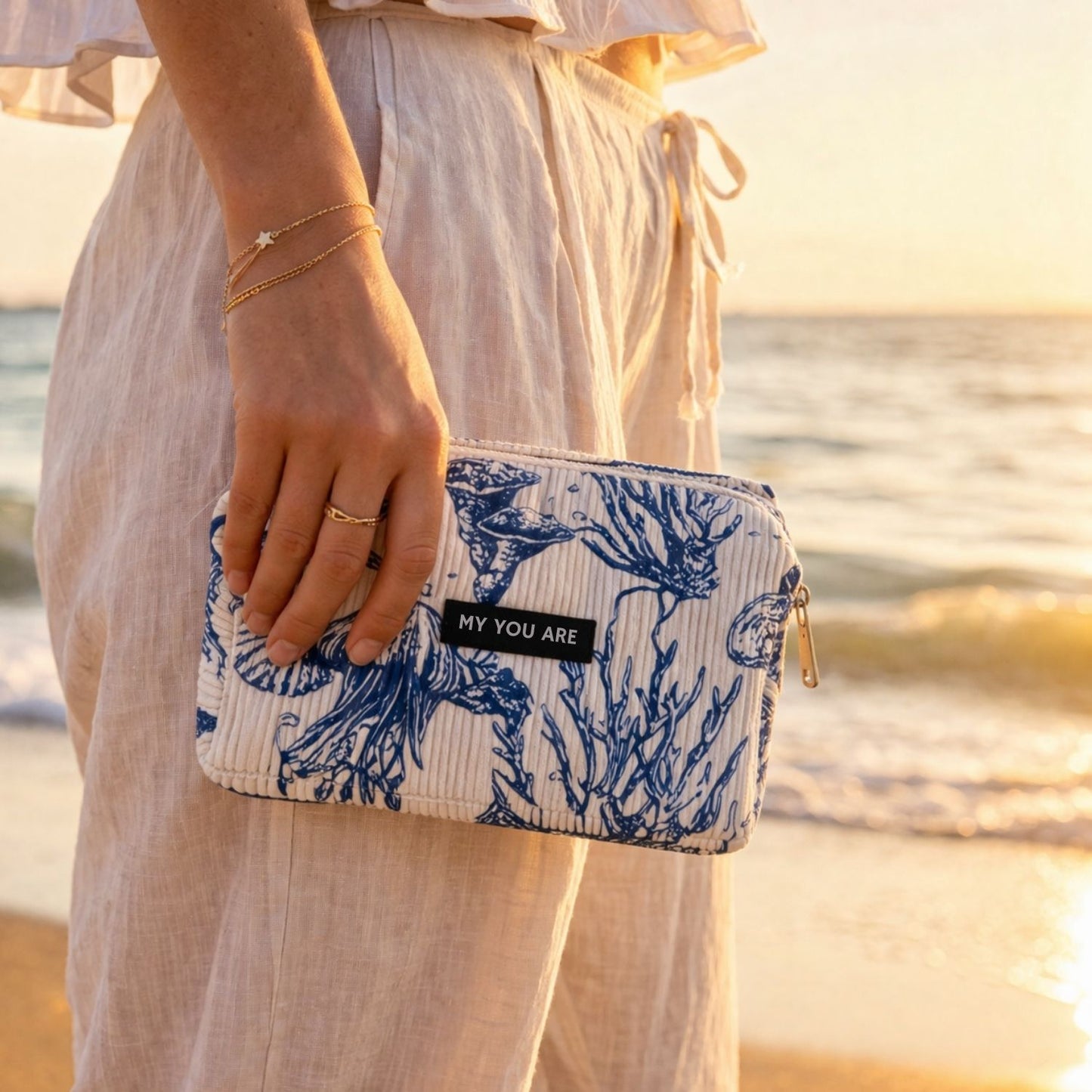 Ocean Print Makeup Pouch