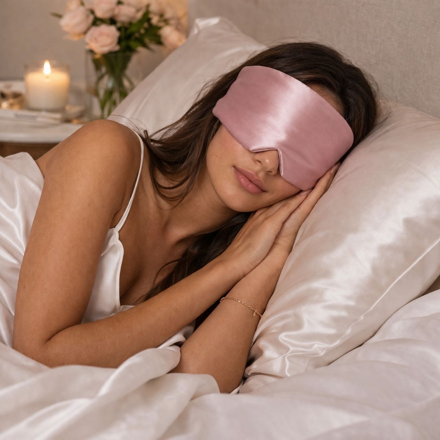Mulberry Silk Eye Mask (Pink)