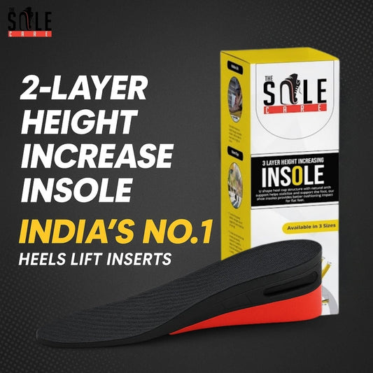 2 layer Height Increase Heel Cushion Pad Insole upto 5cm Shoe Insole - RoyalkartShoe inserts