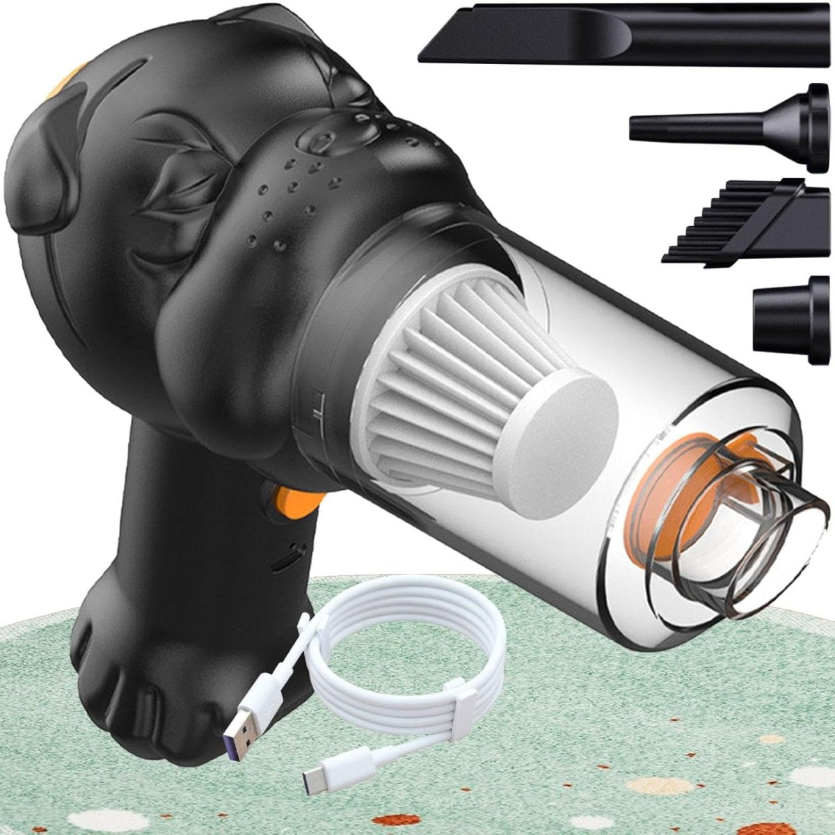 4 in 1 Portable Car Vacuum Cleaner with Blower | USB Rechargeable Wireless Handheld Car Vacuum Cleaner Vacuum Cleaner - #Royalkart#Car vacuum cleaner