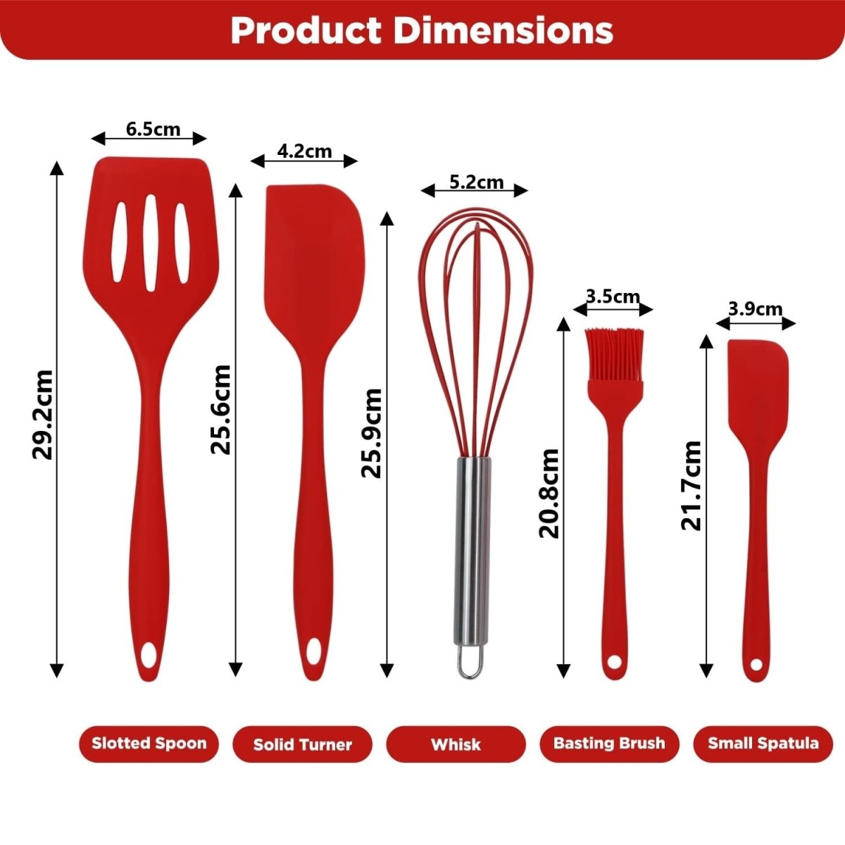 5pcs Silicone Kitchenware Spatula Spoon Set - #Royalkart#Cooking tools