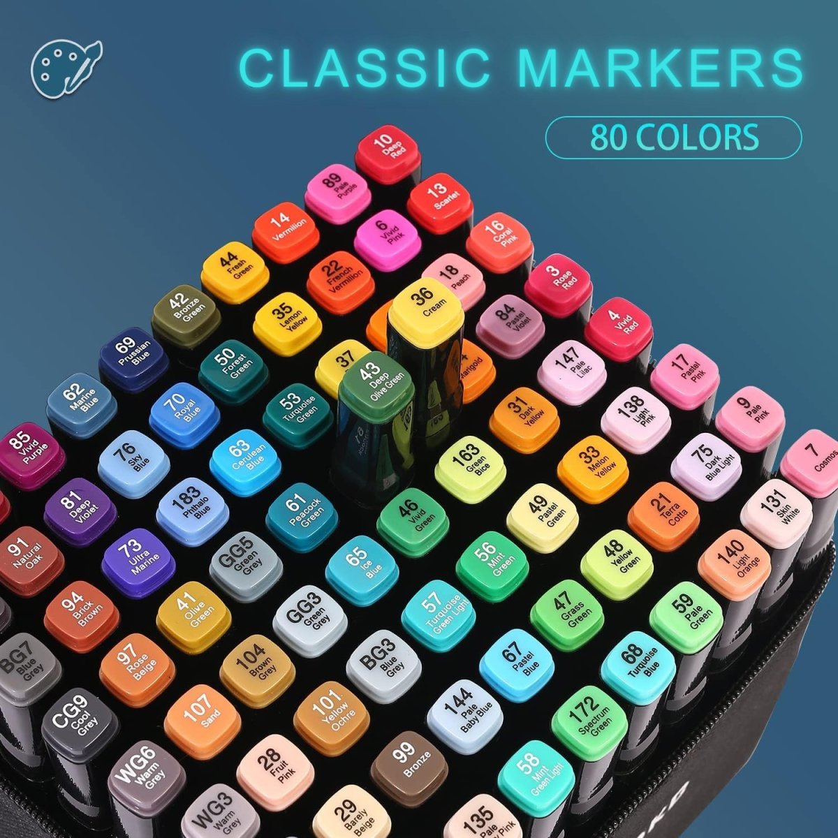 80 Colors Alcohol Based Marker with Case, Dual Brush Tip Permanent Art Markers - #Royalkart#Alchohol markers