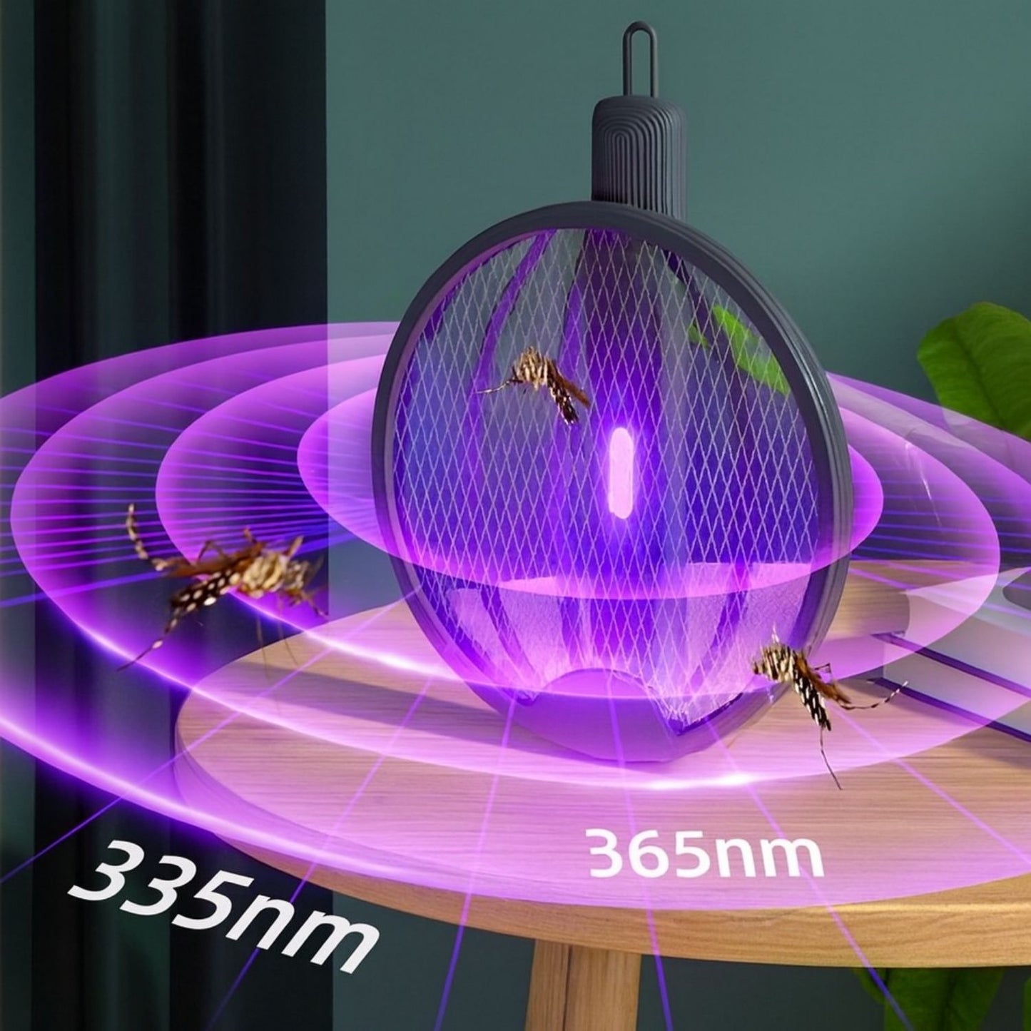 Electric Mosquito Fly Swatter with UV Night Lamp