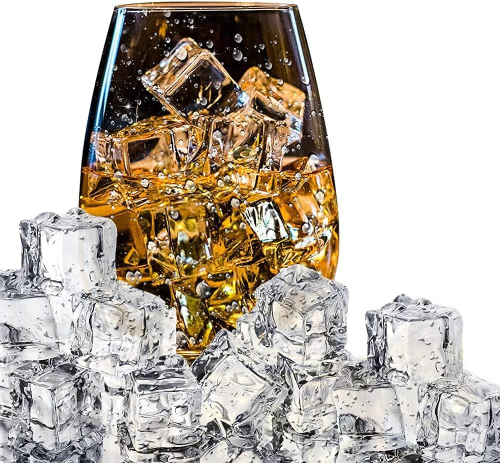 Acrylic Ice Cubes Square Shape, Fake Artificial Acrylic Ice Cubes Crystal Clear for Photography Props Kitchen Toy Decoration 1inch/2.5cm (50 PCS) photography props- #Royalkart#colour props