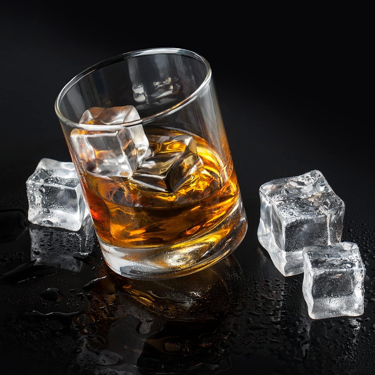 Acrylic Ice Cubes Square Shape, Fake Artificial Acrylic Ice Cubes Crystal Clear for Photography Props Kitchen Toy Decoration 1inch/2.5cm (50 PCS) photography props- #Royalkart#colour props