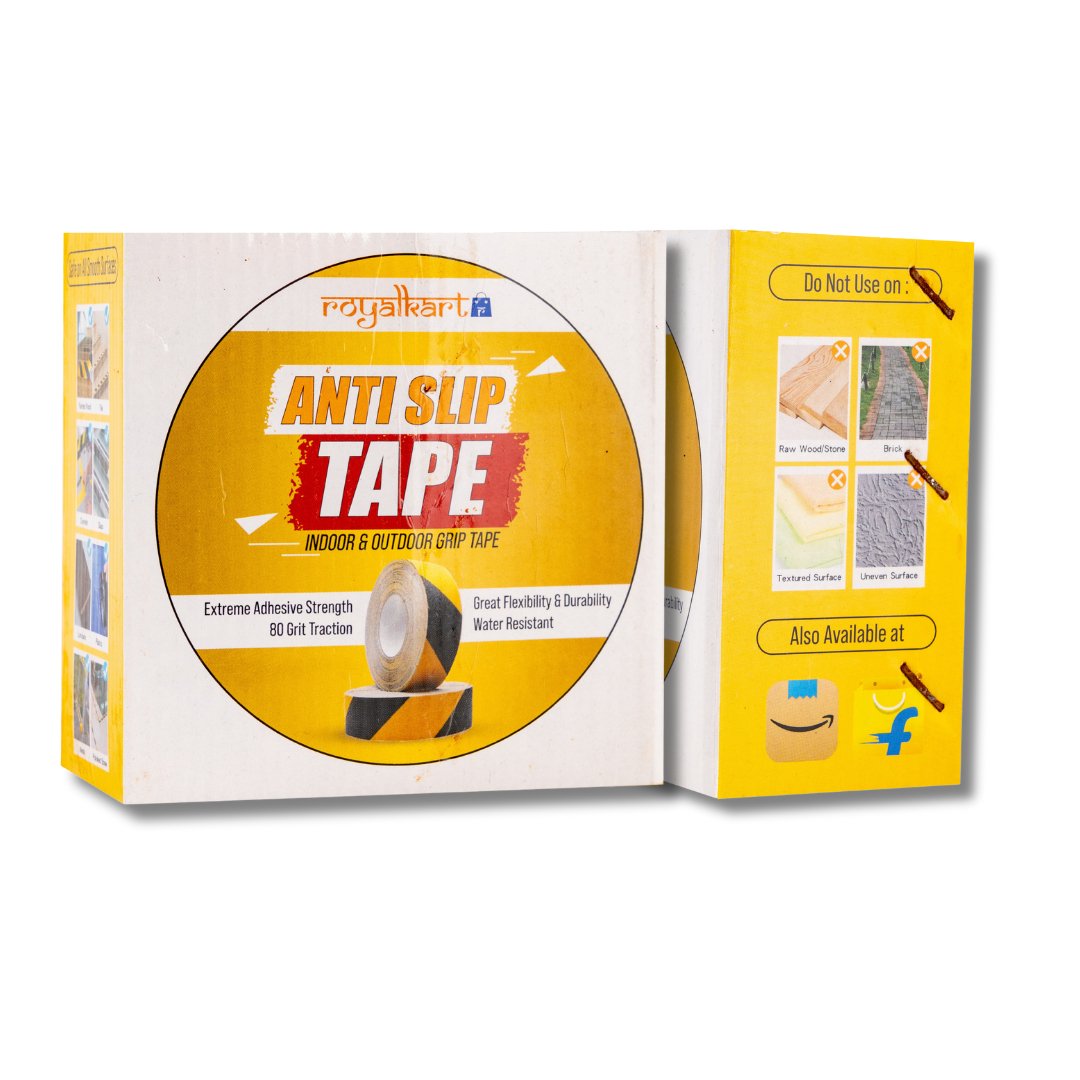 Anti Slip Tape- Black/Yellow (5M x 50MM) Anti Skid Tape- #Royalkart#anti skid adhesive tape