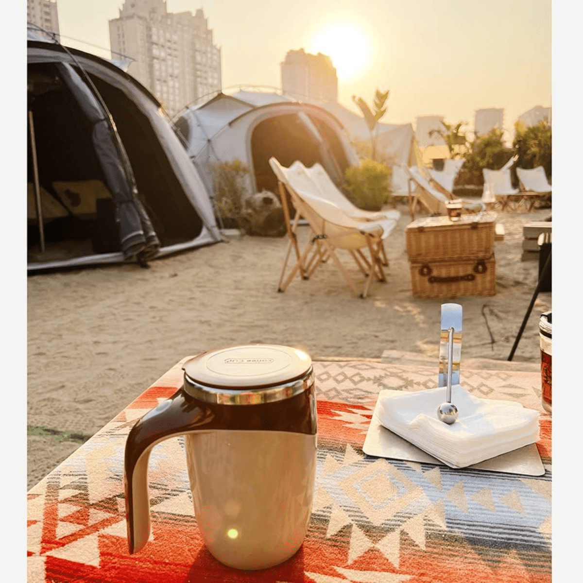 Automatic Magnetic Stirring Mug, 380ml – Rechargeable Self Stirring Coffee Cup – Mixes Coffee, Milk, Tea, Cocoa(Brown) - #Royalkart#automatic coffee mixer