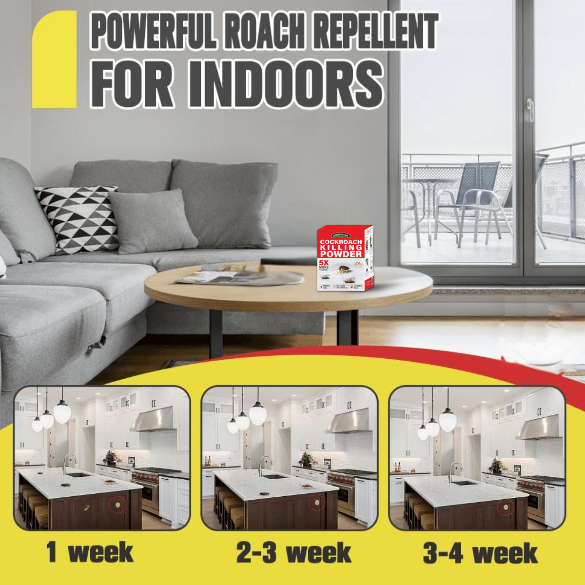 Cockroach Killer Powder Insecticide for Home, Kitchen,Office Insect Control - #Royalkart#cockroach killer powder
