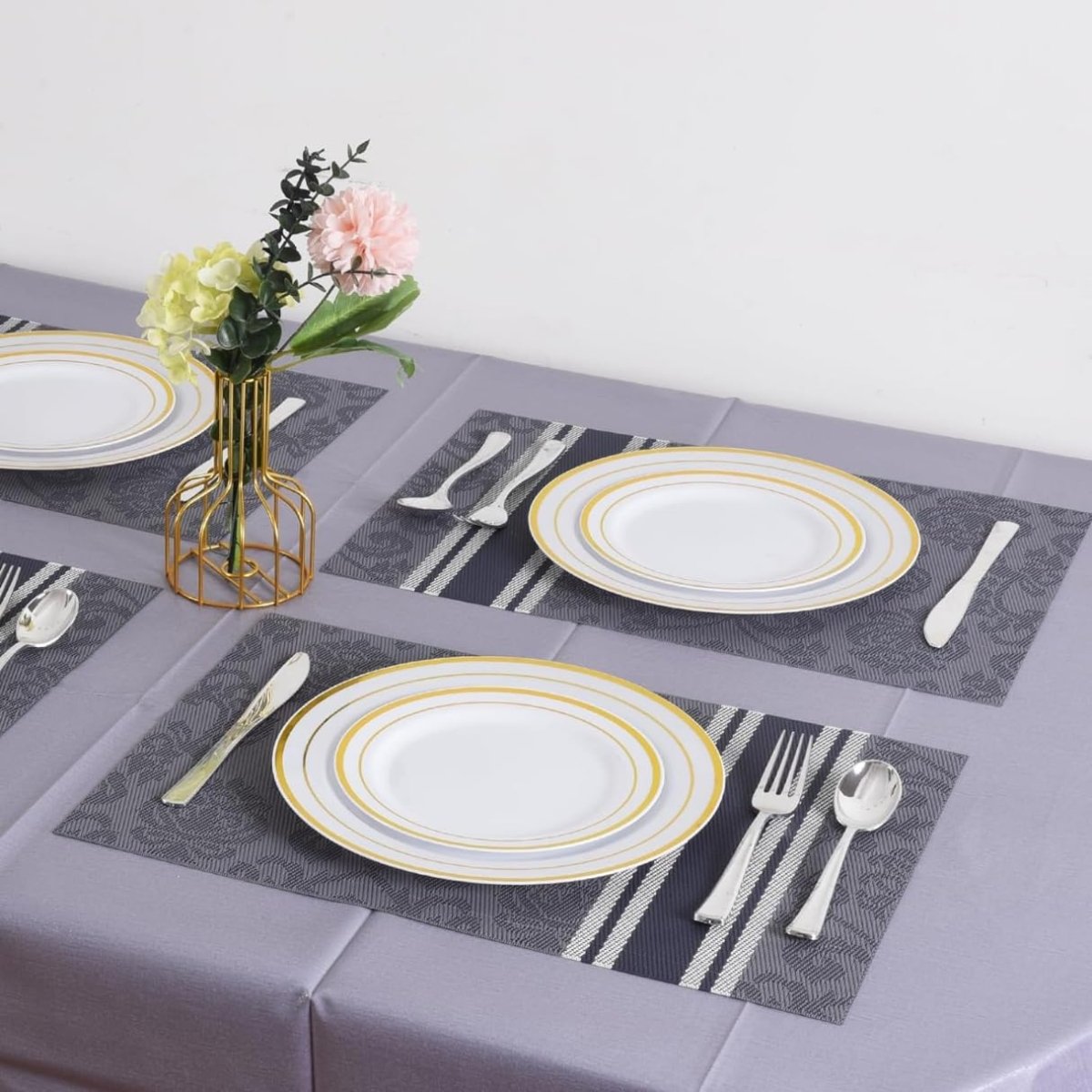 Dining Tablemats Satin Colorful Place Mats Washable Heat Resistant(45*30cm) Dining Table Placemats - #Royalkart#dining table mats