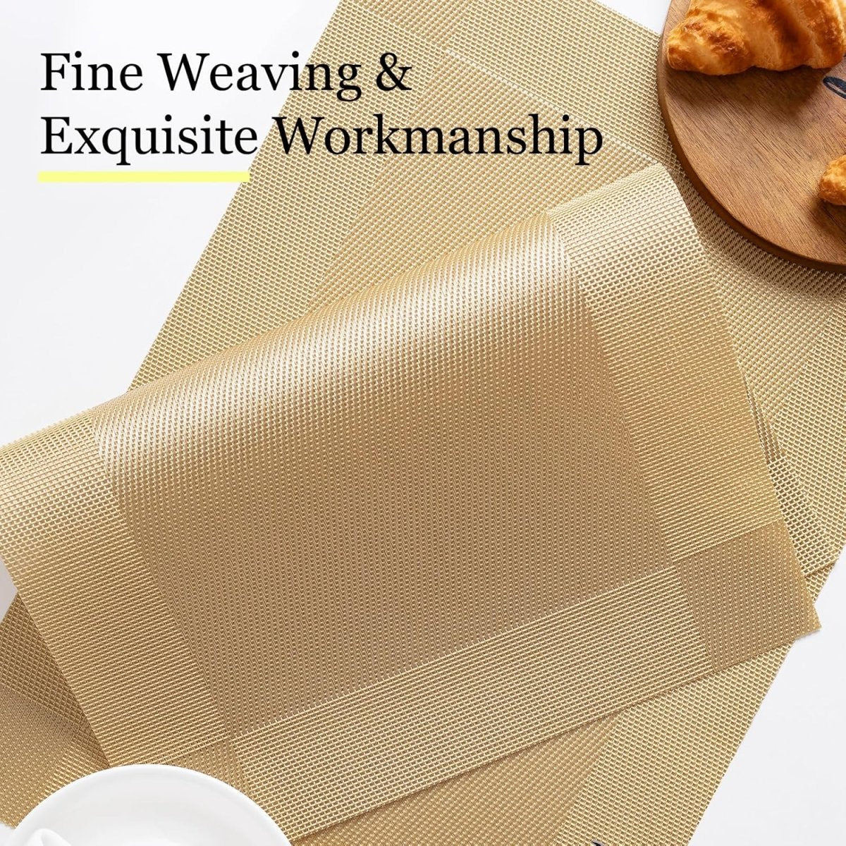 Dining Tablemats Satin Colorful Place Mats Washable Heat Resistant(45*30cm) Dining Table Placemats - #Royalkart#dining table mats