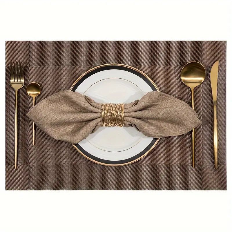 Dining Tablemats Satin Colorful Place Mats Washable Heat Resistant(45*30cm) Dining Table Placemats - #Royalkart#dining table mats