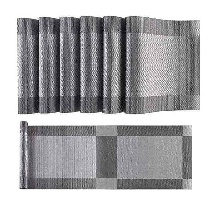 Dining Tablemats Satin Colorful Place Mats Washable Heat Resistant(45*30cm) Dining Table Placemats- #Royalkart#dining table mats