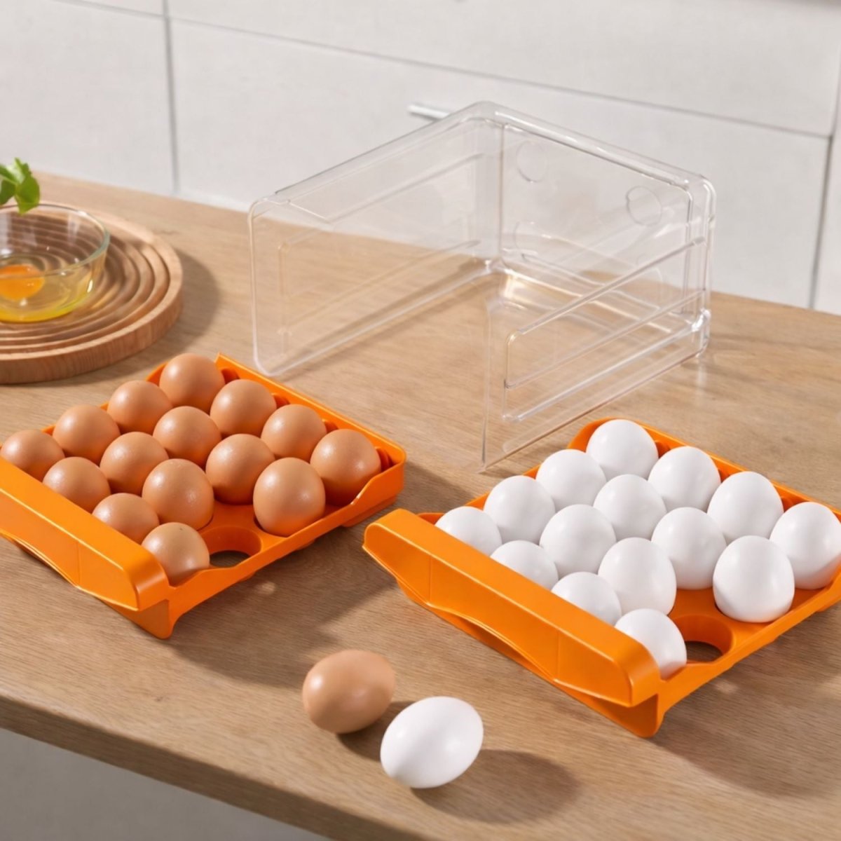 Double Layer Egg Storage Organizer Egg Storage Organizer- Royalkartkitchen storage rack