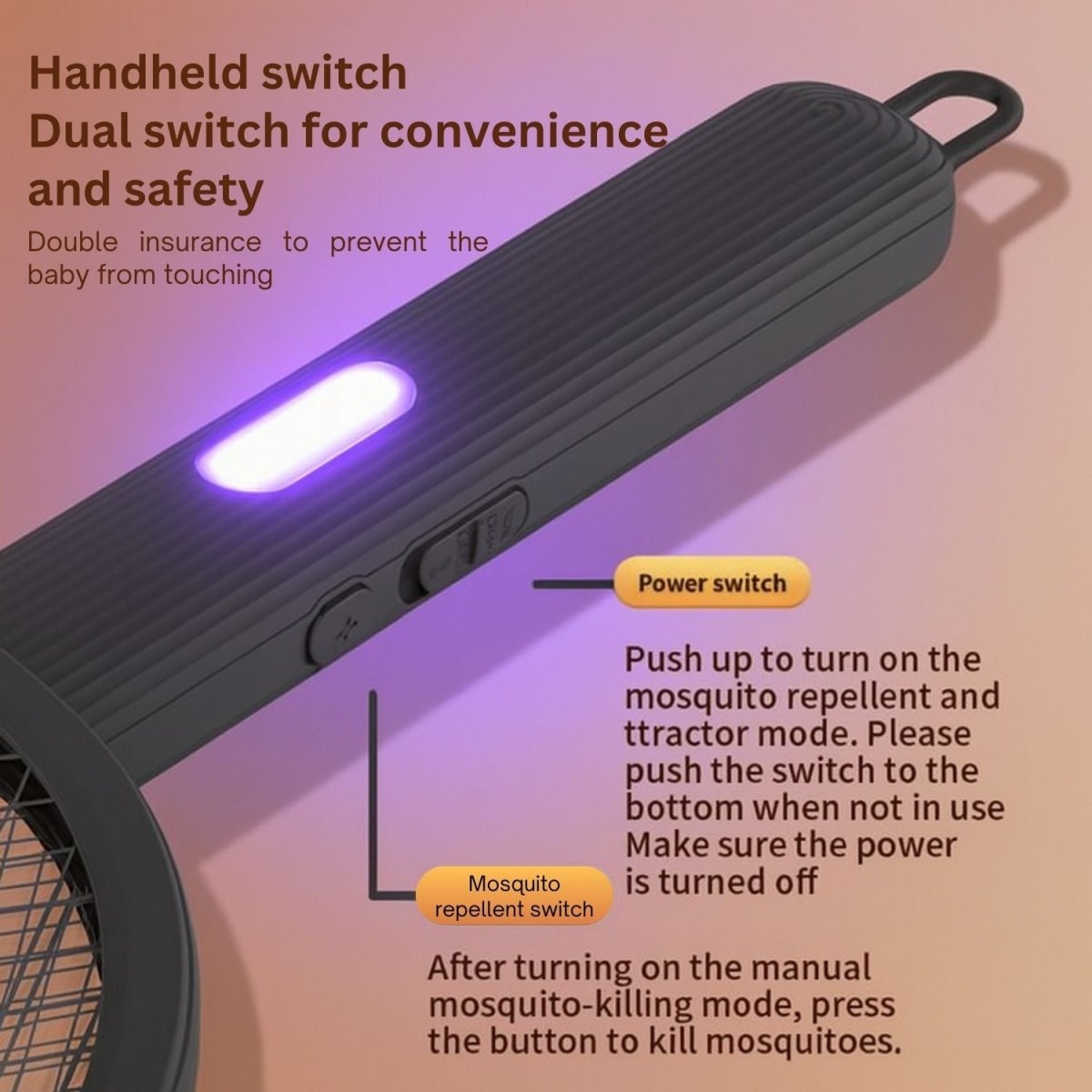 Electric Mosquito Fly Swatter with UV Night Lamp Mosquito Bat - Royalkartfly swatter
