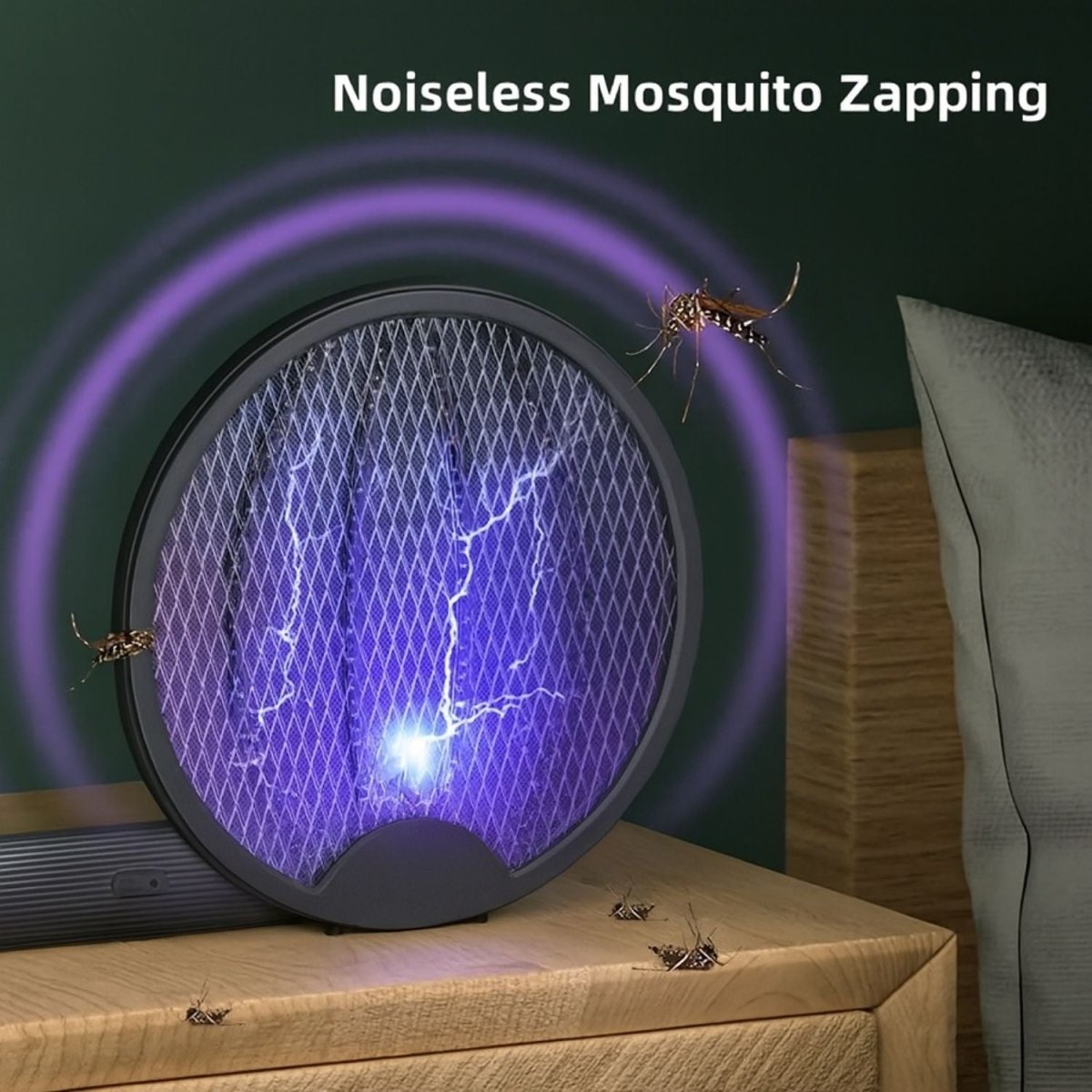 Electric Mosquito Fly Swatter with UV Night Lamp Mosquito Bat - Royalkartfly swatter
