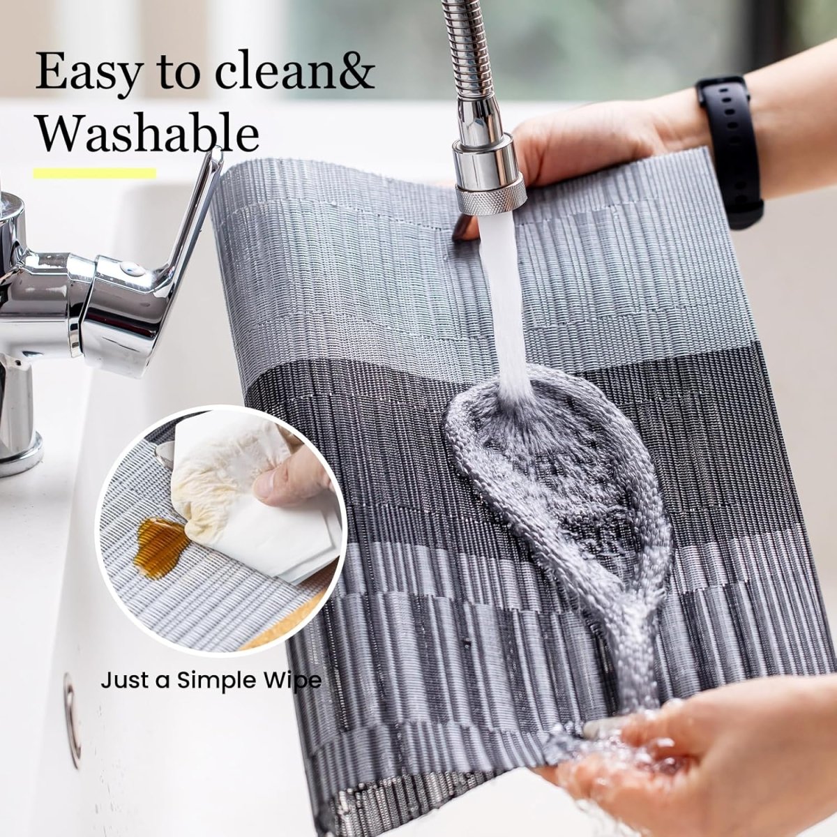 Elevate Your Dining Experience with Vinyl Kitchen Placemats Set with Table Runner Dining Table Placemats - #Royalkart#dining table mats