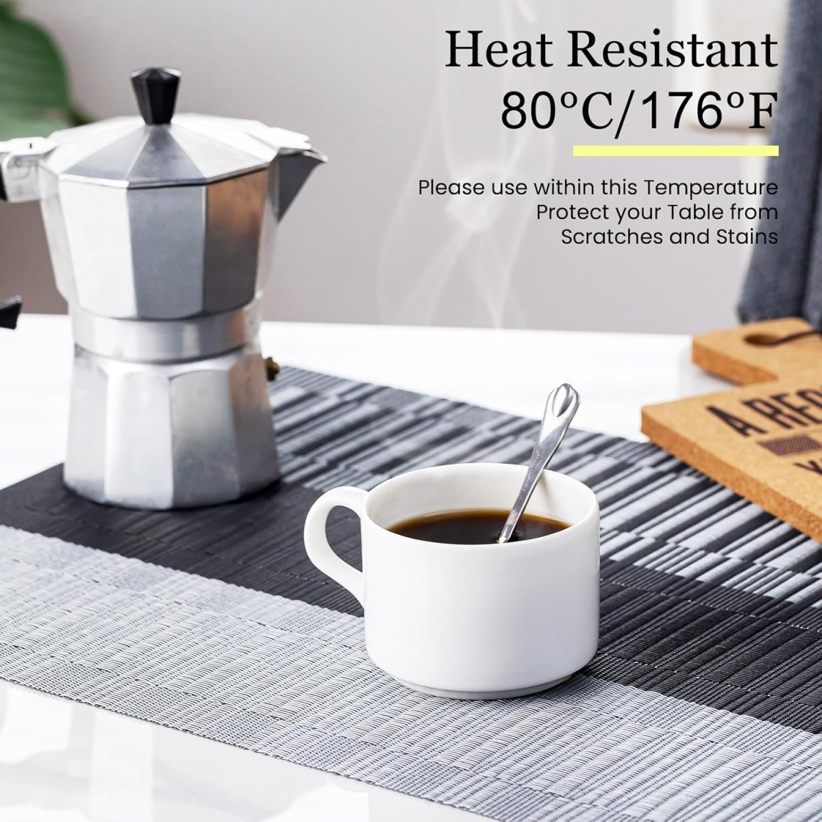 Elevate Your Dining Experience with Vinyl Kitchen Placemats Set with Table Runner Dining Table Placemats - #Royalkart#dining table mats