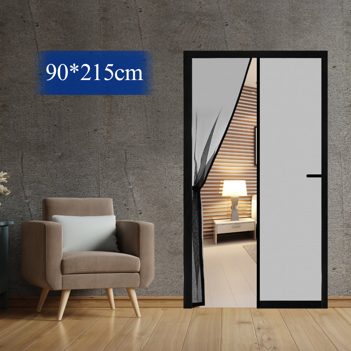 Fiberglass Mosquito Screen Door Net Curtain with Magnets (Transparent) Mosquito Curtain For Doors - #Royalkart#Fiberglass magnetic curtain