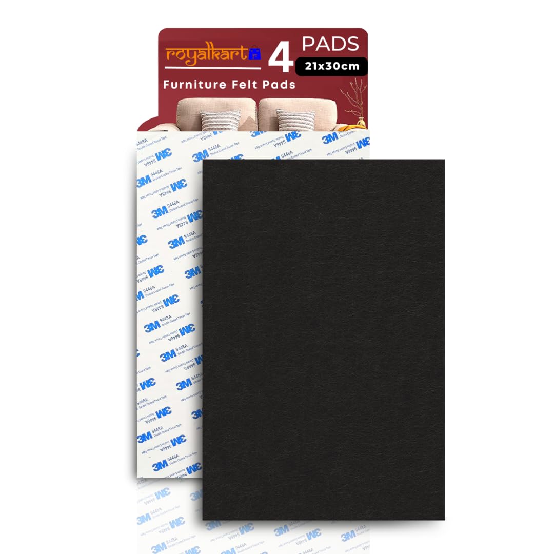 Furniture Felt Pad to protect your Floor from Scratch & Noise - 30x21cm furniture pads - #Royalkart#black furniture pad