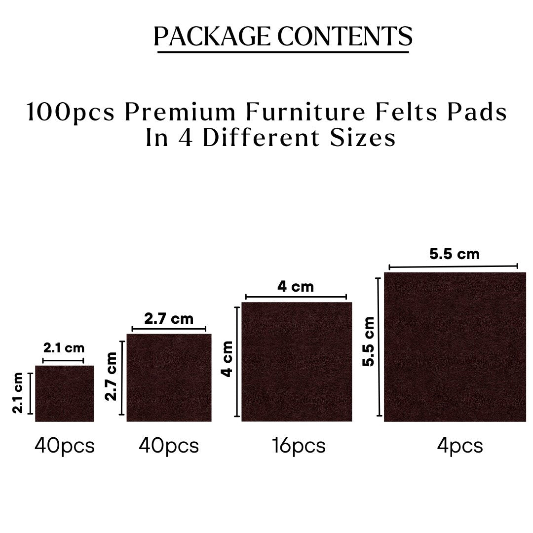 Furniture Pads Non - Skid Floor Protector 100Pcs furniture pads - #Royalkart#felt pads