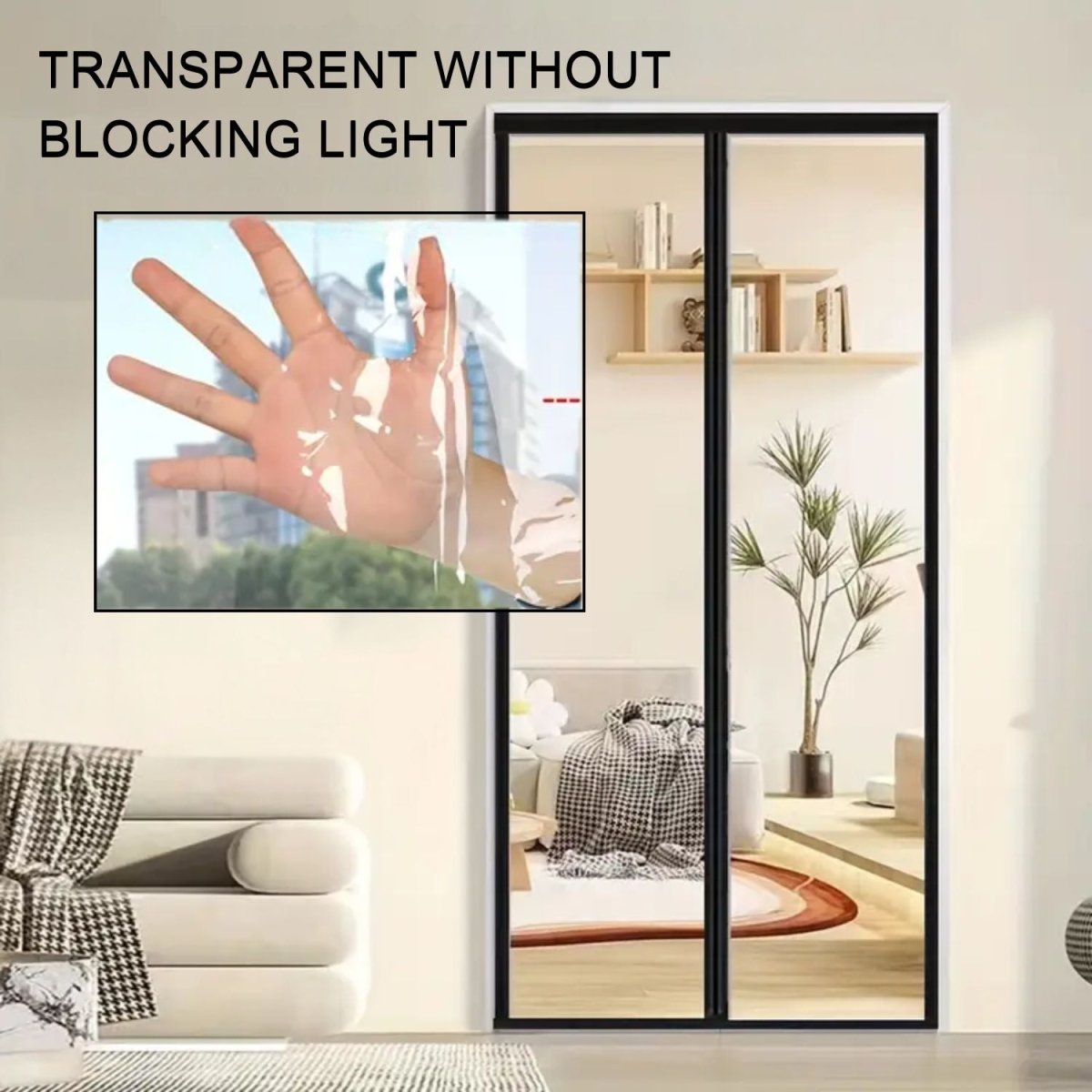 Magnetic Thermal Insulated Door Curtain - Transparent Mosquito Curtain For Doors - RoyalkartMosquito curtain