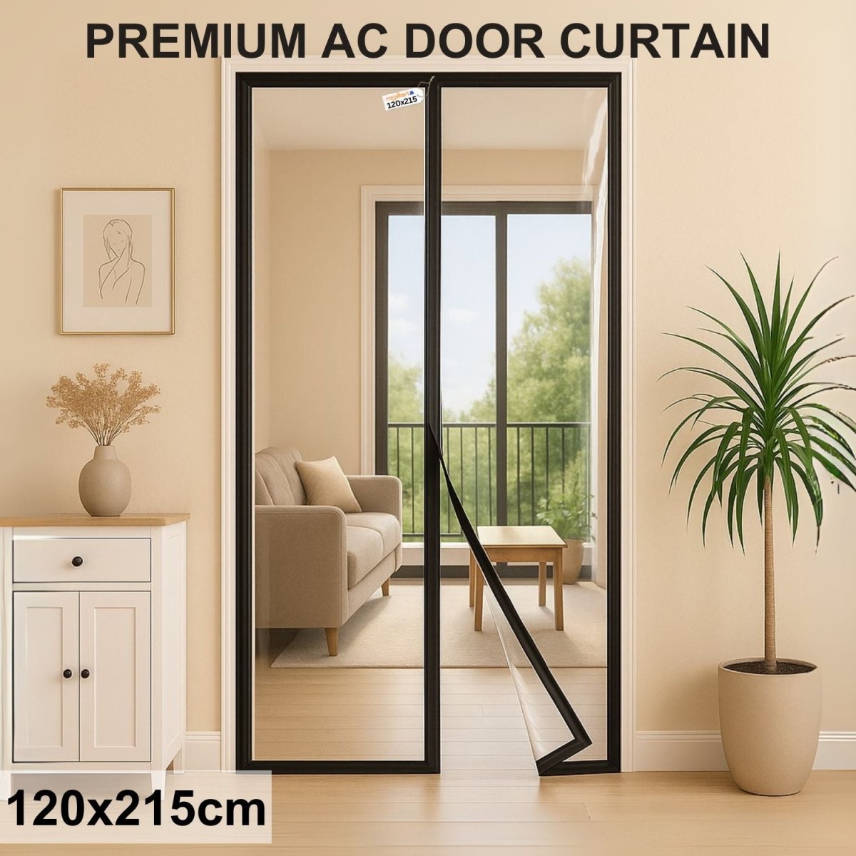 Magnetic Thermal Insulated Door Curtain - Transparent Mosquito Curtain For Doors - RoyalkartMosquito curtain