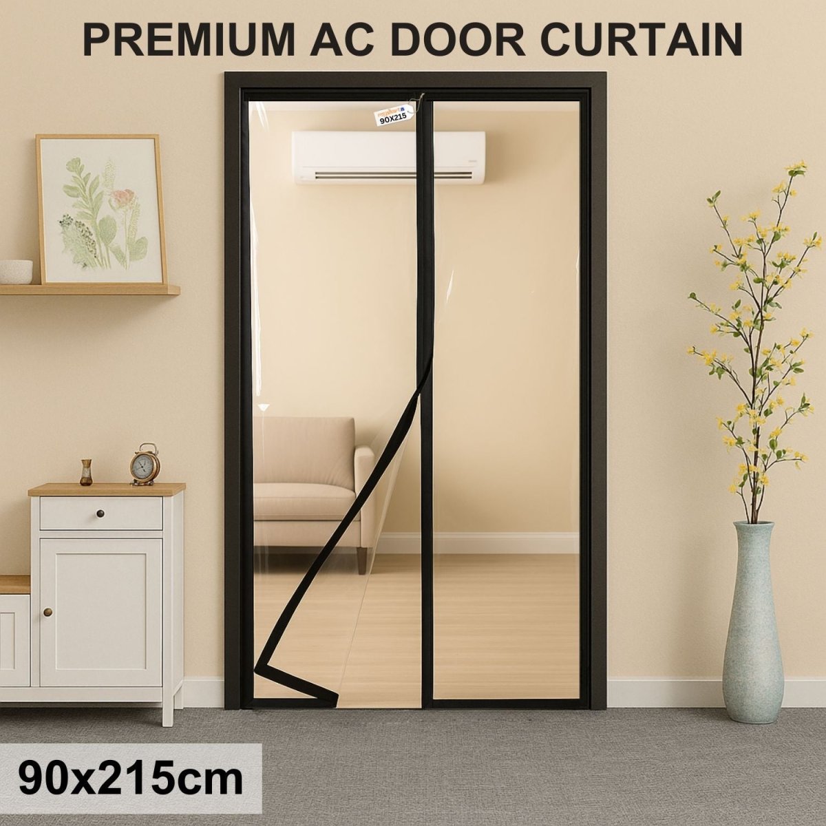 Magnetic Thermal Insulated Door Curtain - Transparent Mosquito Curtain For Doors - RoyalkartMosquito curtain