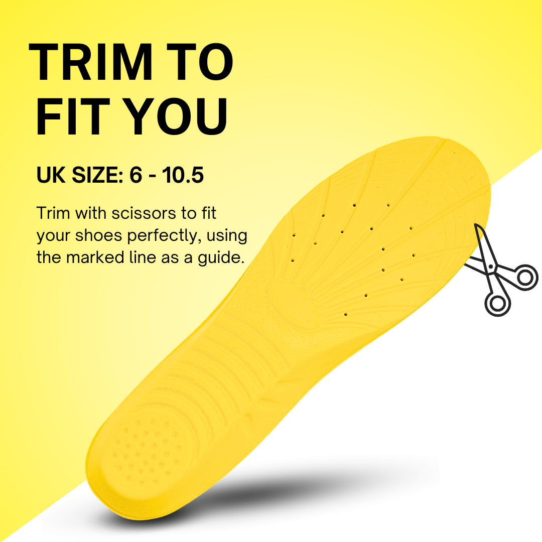 Memory Foam Gel Infused Shoe Insole For Men & Women (UK Size: 6 - 10.5) Shoe Insole - #Royalkart#insoles