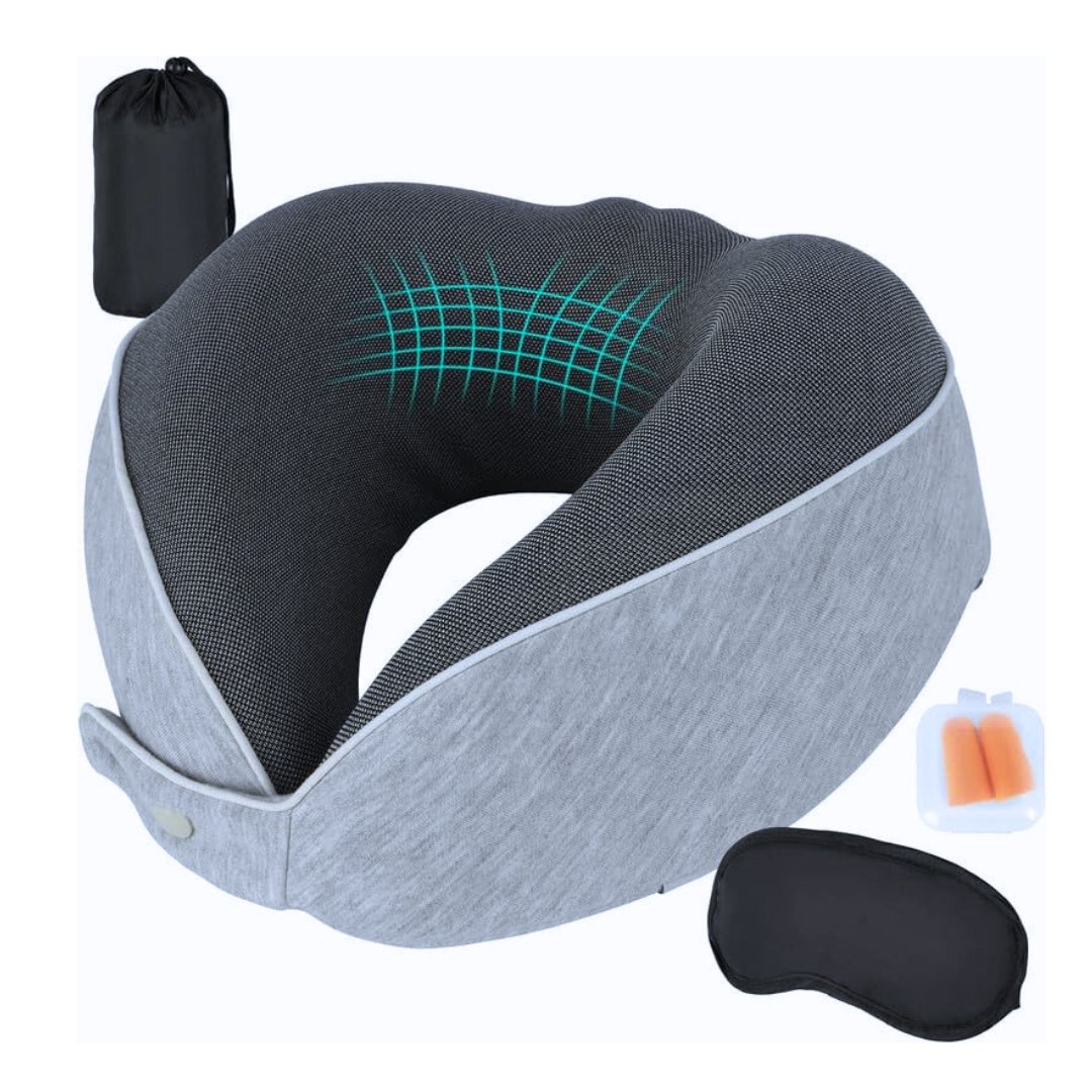 Memory Foam Neck Pillow for Travel Neck Pillows- #Royalkart#memory foam travel neck pillow