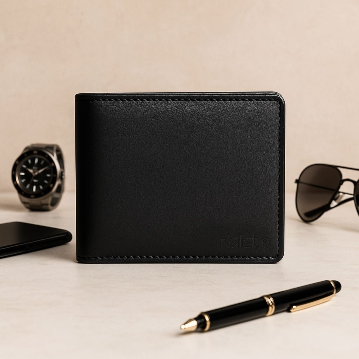 Men's Genuine Leather Money Clip Wallet Wallet - Royalkartmen's wallet
