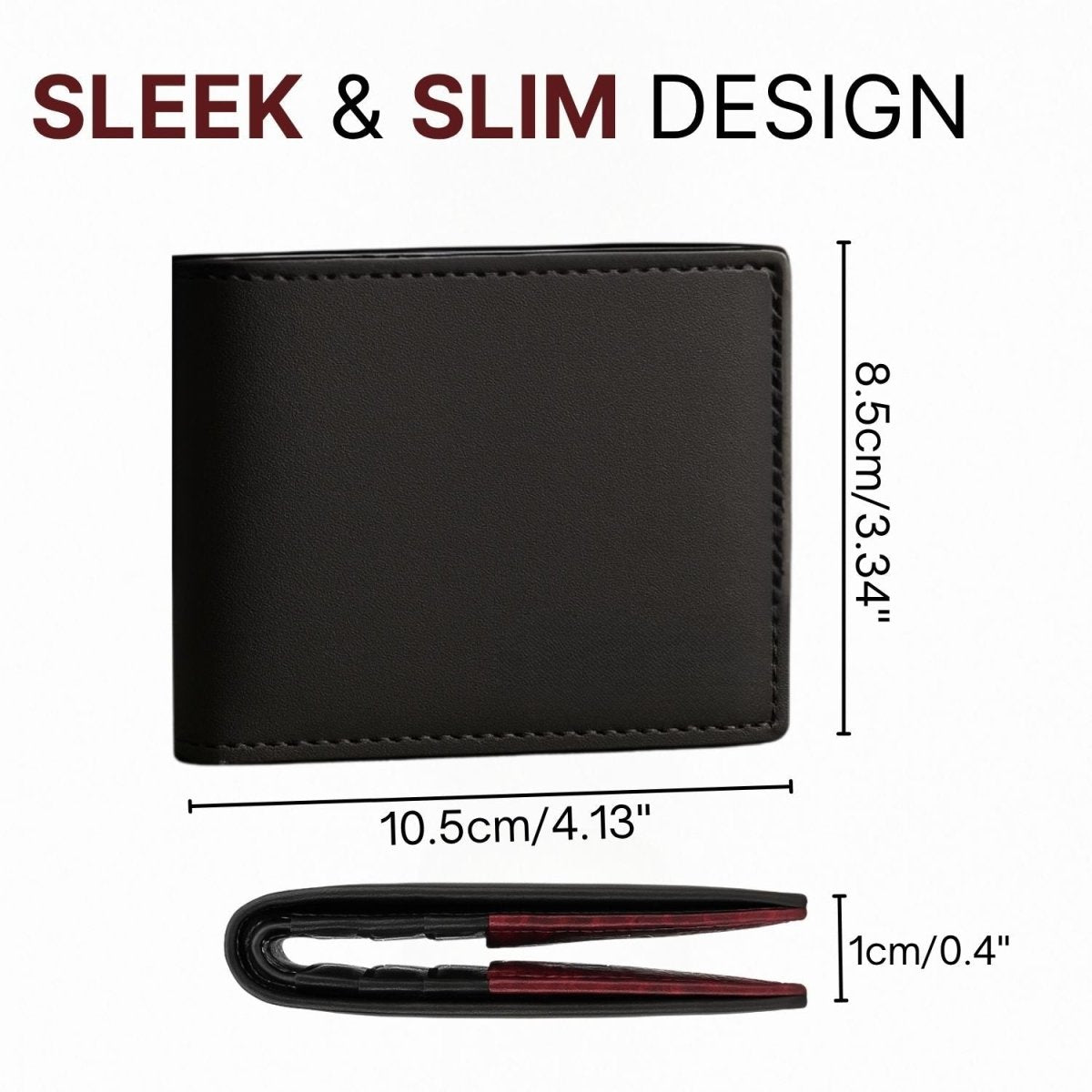 Men's Genuine Leather Money Clip Wallet Wallet - Royalkartmen's wallet