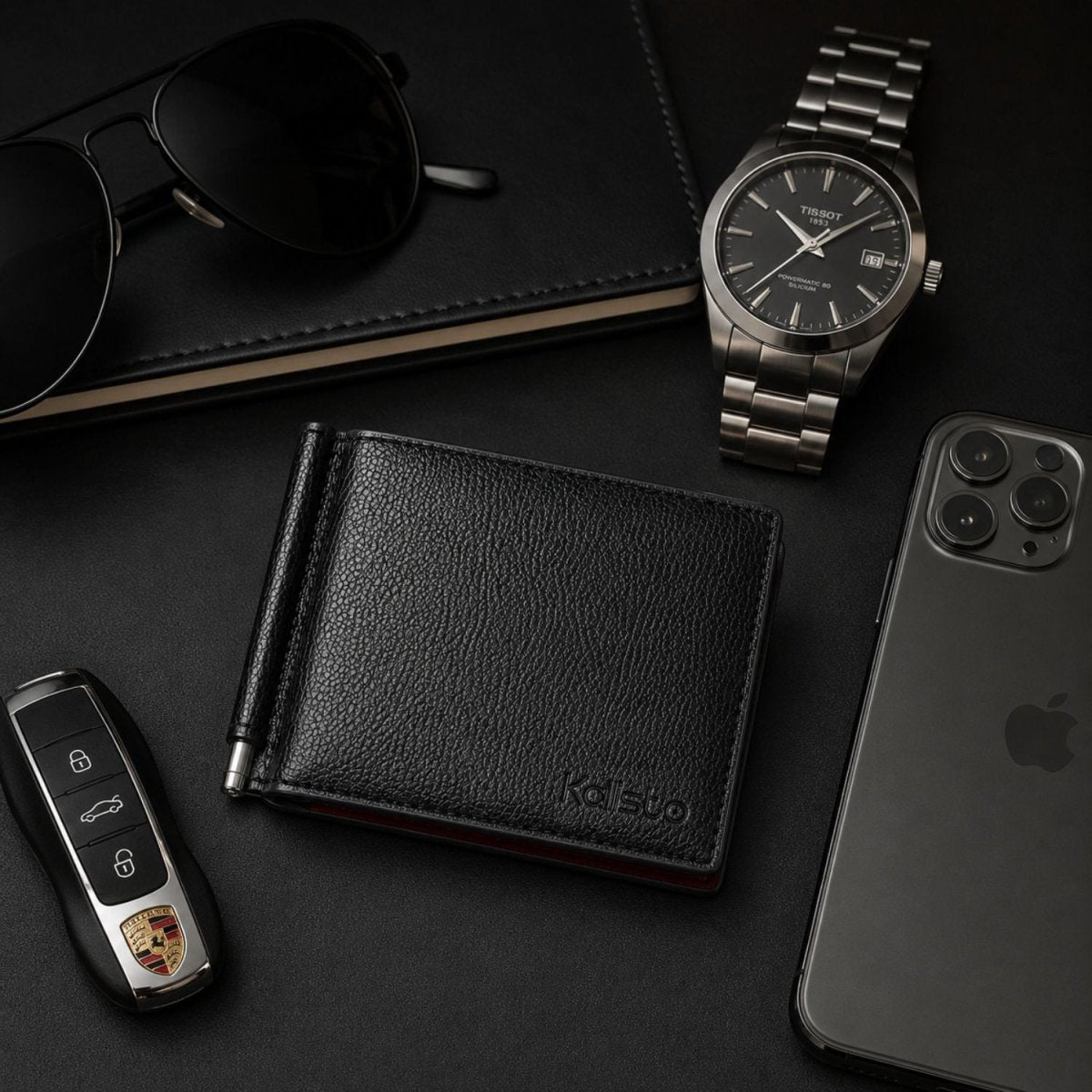 Men's Wallet (Black & Red) Wallet- Royalkartwallet