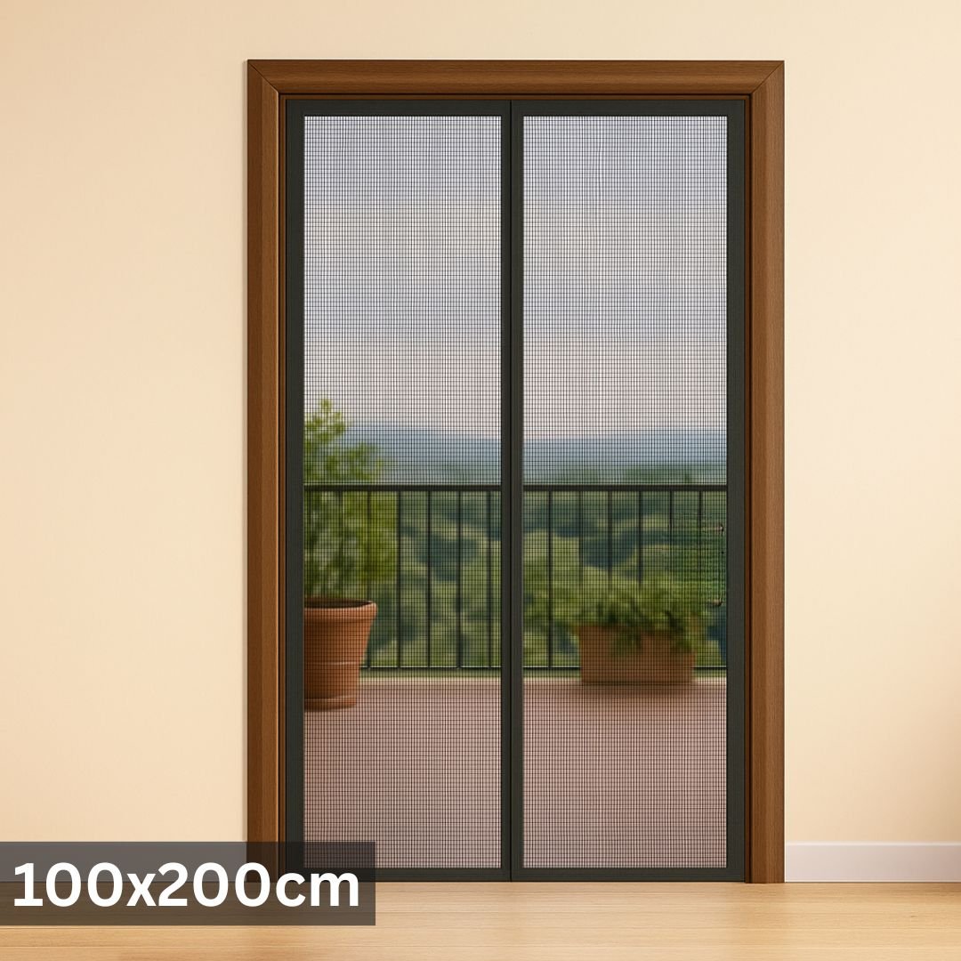 Mosquito Curtain Mesh With Pre - Attached 34 Magnets, Self - Adhesive Hook Tape & 15 Push Pins Mosquito Curtain For Doors - RoyalkartMagnetic curtain