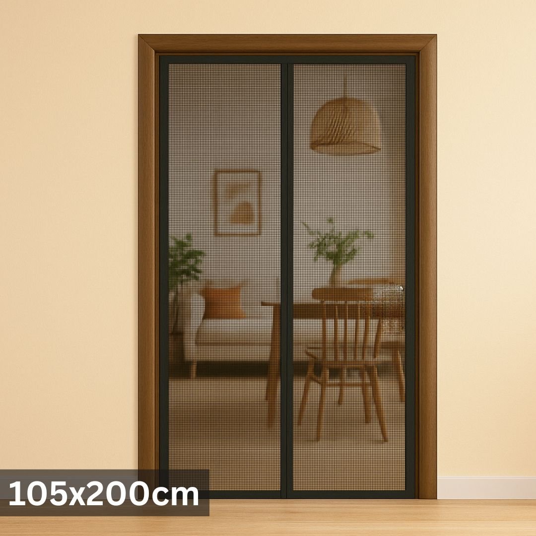 Mosquito Curtain Mesh With Pre - Attached 34 Magnets, Self - Adhesive Hook Tape & 15 Push Pins Mosquito Curtain For Doors - RoyalkartMagnetic curtain