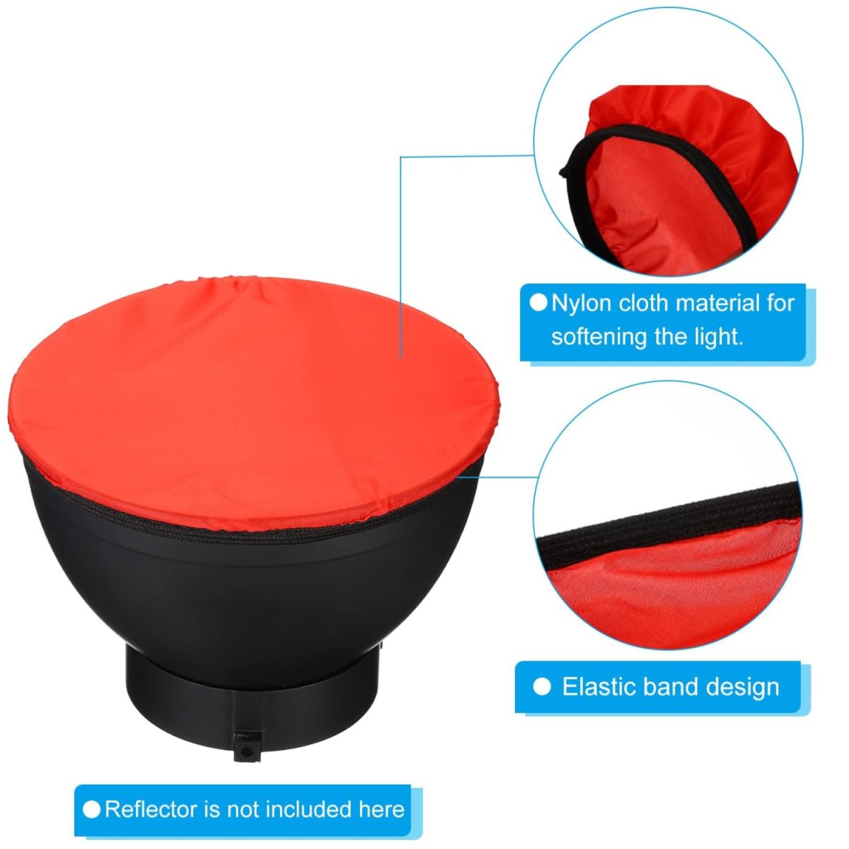 Photography Light Soft Diffuser Cloth for 7" 180mm Standard Studio Strobe Reflector(Pack of 6) - #Royalkart#Diffuser
