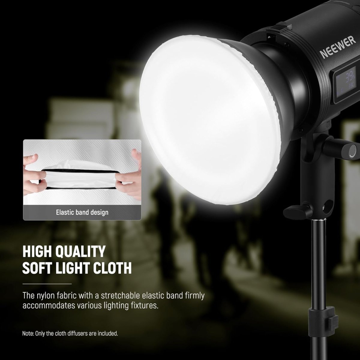 Photography Light Soft Diffuser Cloth for 7" 180mm Standard Studio Strobe Reflector(Pack of 6) - #Royalkart#Diffuser