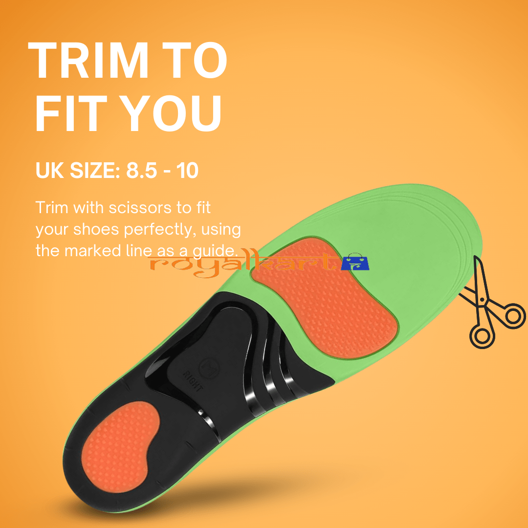 Plantar Fasciitis Insoles |Arch Support Insoles for Men Women (UK Size: 8.5 - 10) Shoe Insole - #Royalkart#orthotic shoe insole