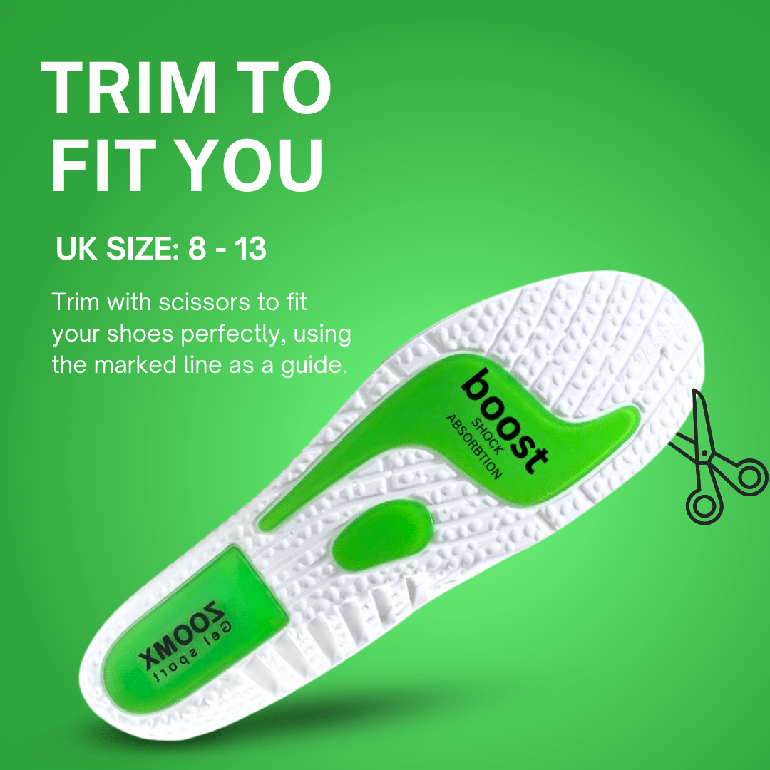 Shock Absorption and Heel Cushioning Insole (UK Size:8 - 13) Shoe Insole - #Royalkart#Shoe inserts