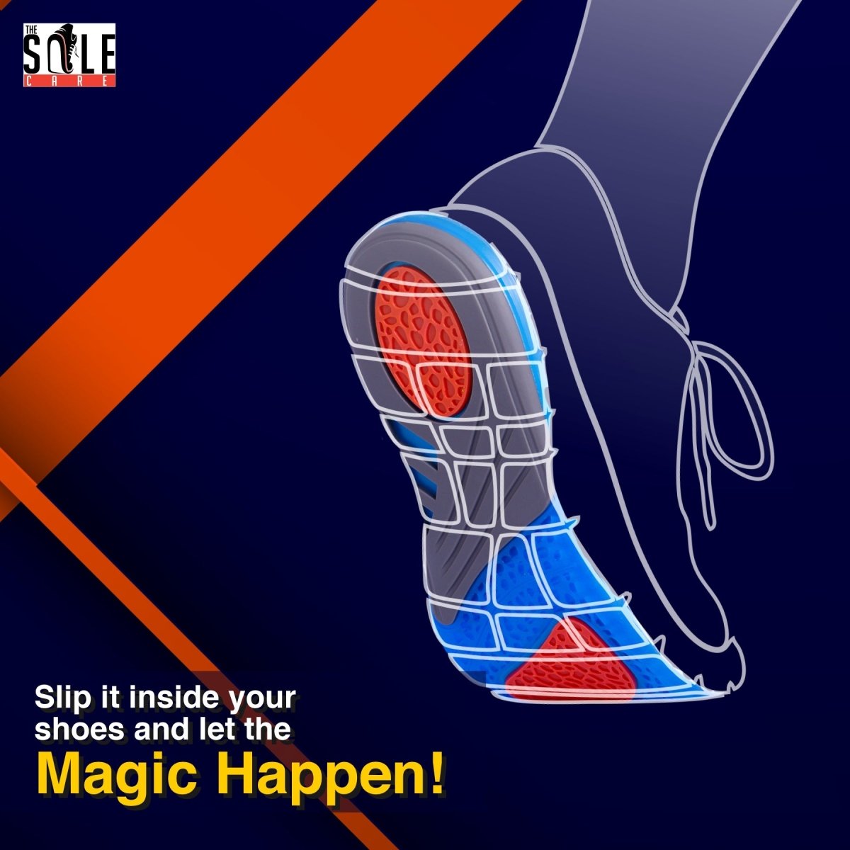 Shock Absorption Gel Insole For Men & Women Shoe Insole- #Royalkart#insoles