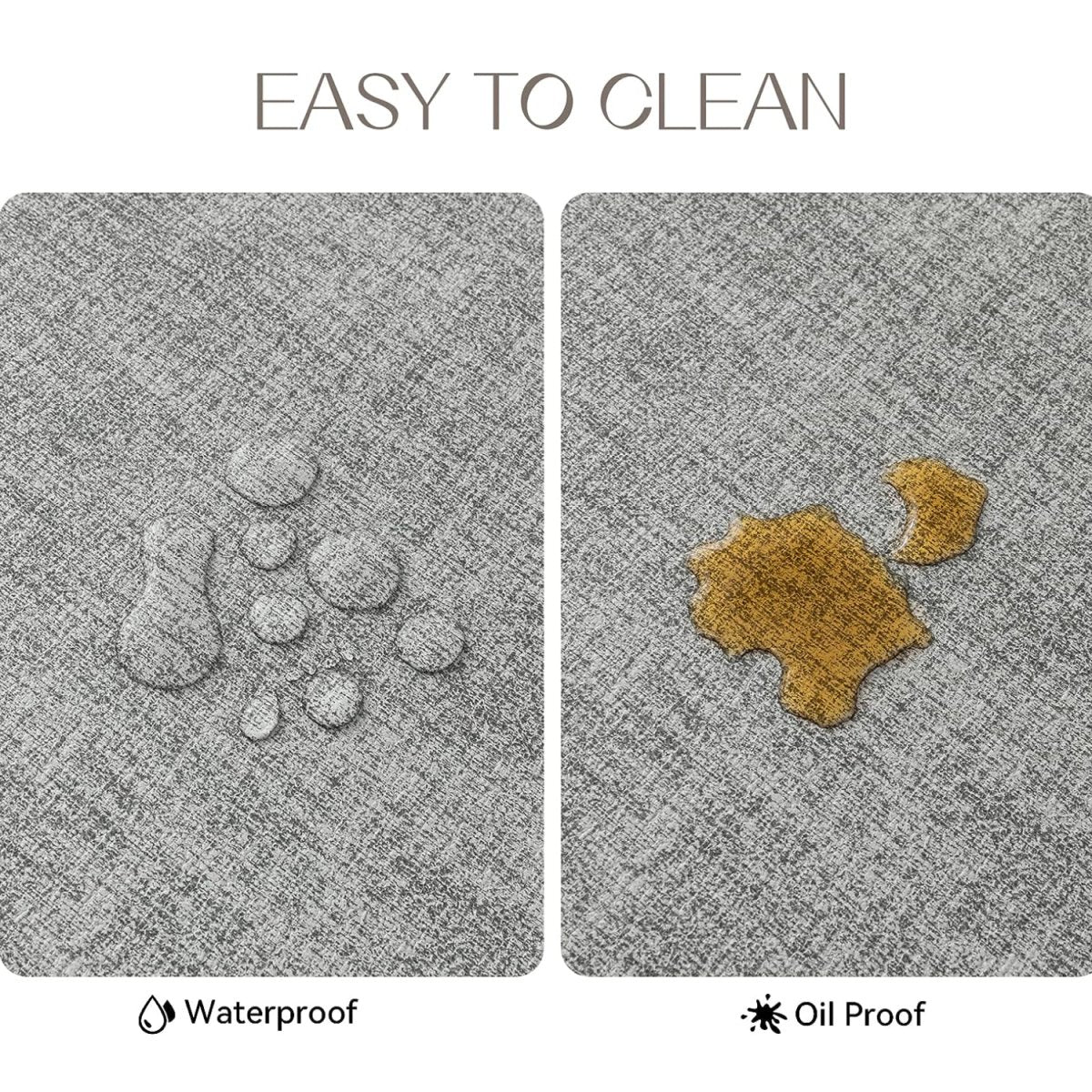 Textured Leather Placemats Set of 6 - Waterproof - Wipe Clean Dining Table Mats, 45cmx30cm Dining Table Placemats- #Royalkart#kitchen mats