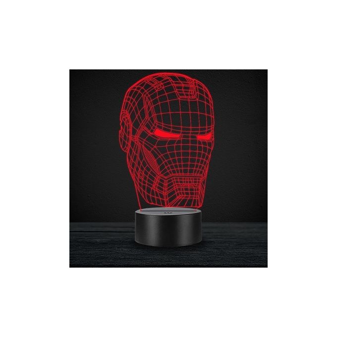 3D Illusion LED Ironman Lamp 3D Illusion Led lamp- #Royalkart#3d illusion lamp