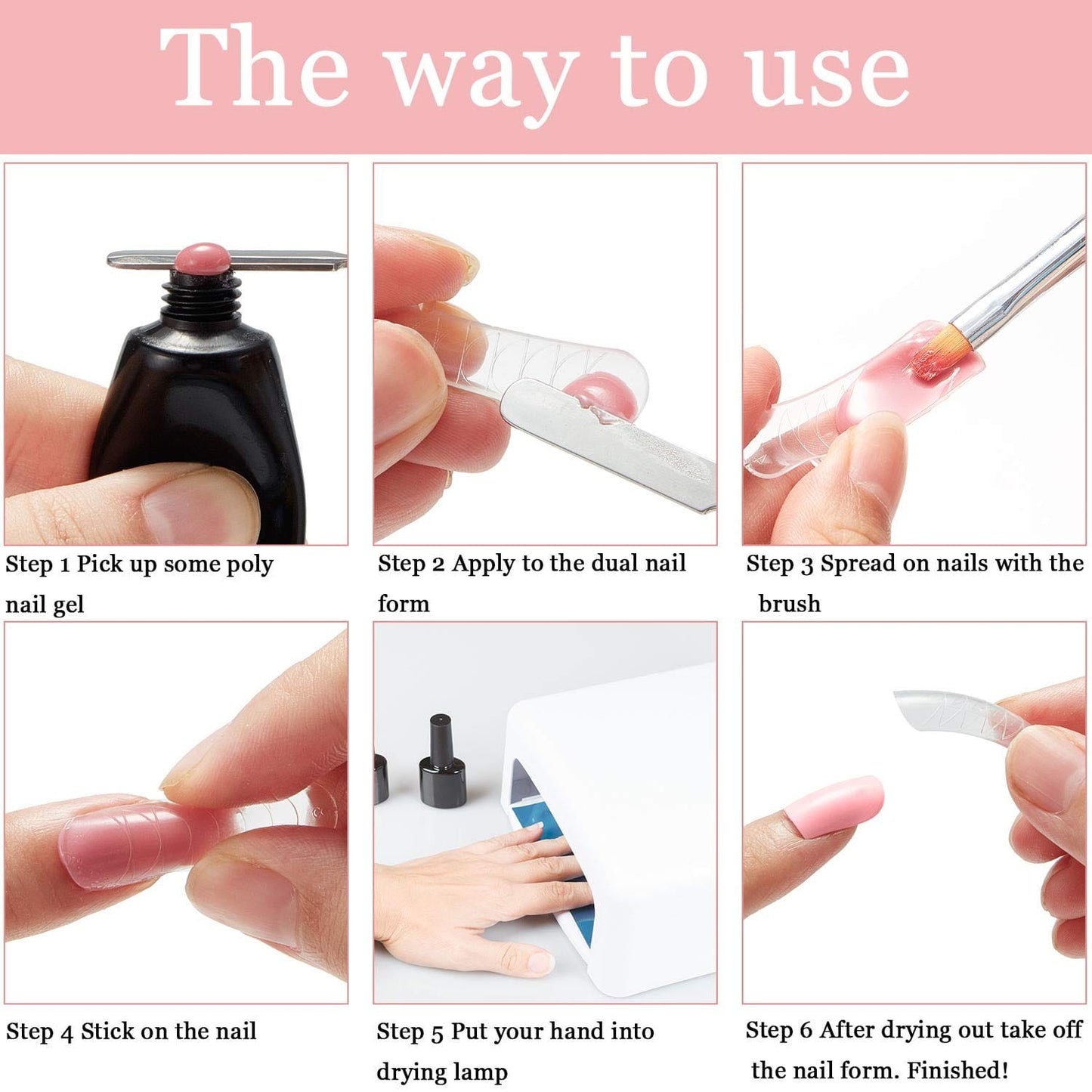 2-in-1 Gel Nail Brush and Nail Pusher Peeler Scraper PolyGel Brush Dual-Ended and Picker Nail Brush- #Royalkart#beauty