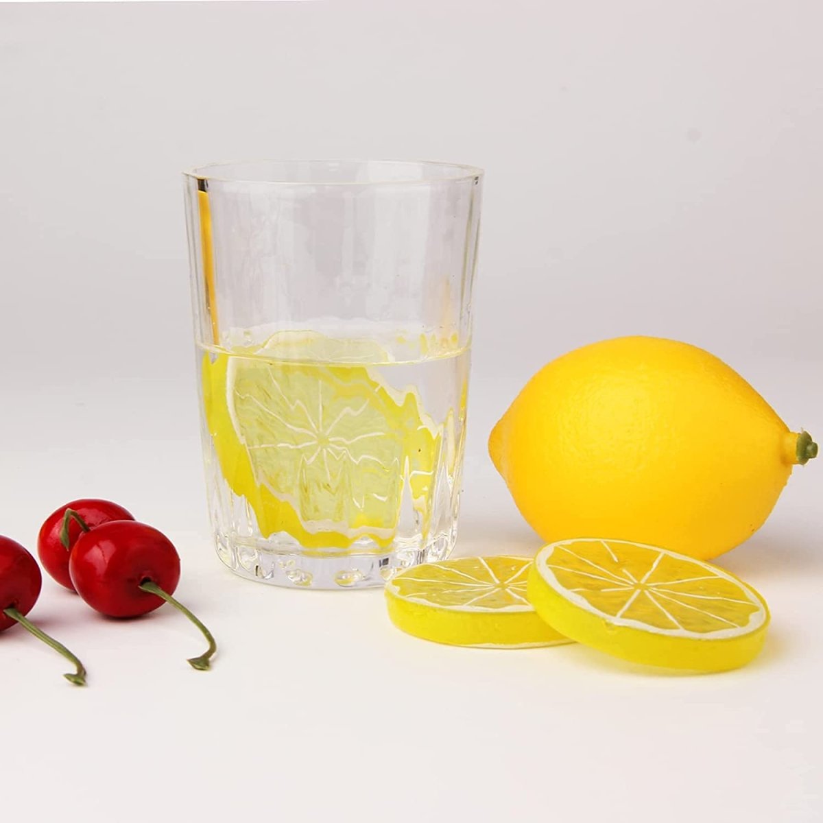 20pcs Mini Fruit Fake Lemon Slices| Artificial Plastic Fruit Model | Photography Props Basket Display photography props- #Royalkart#colour props