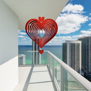 3D Hanging Wind Spinner for Outdoor Decorations- Heart Wind Spinner- #Royalkart#3d wall hanging