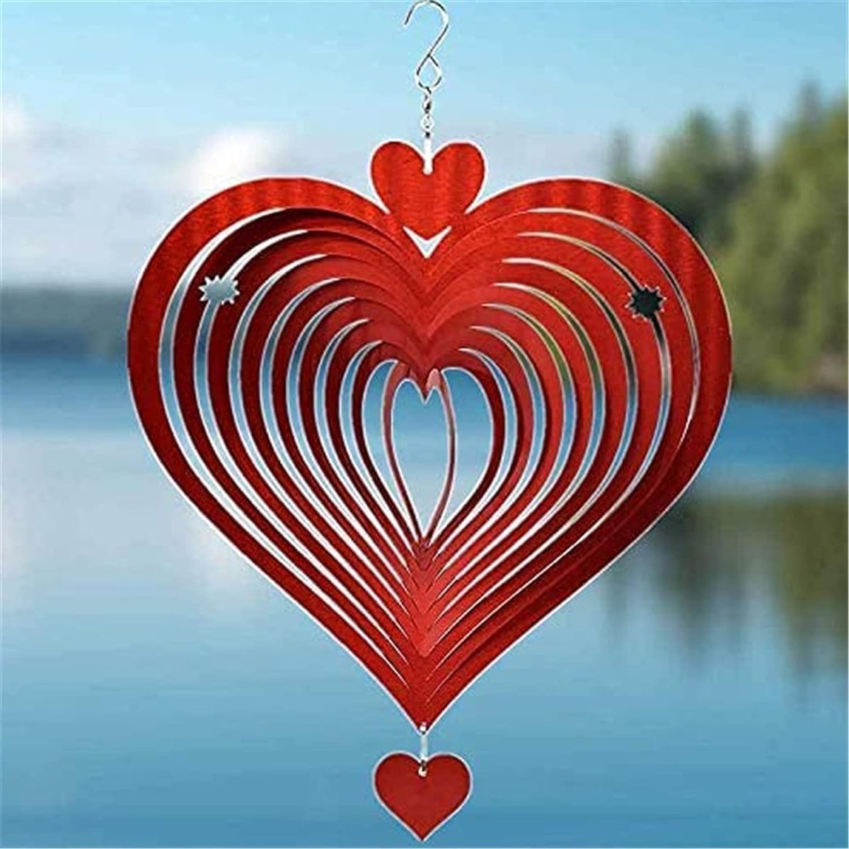 3D Hanging Wind Spinner for Outdoor Decorations- Heart Wind Spinner- #Royalkart#3d wall hanging