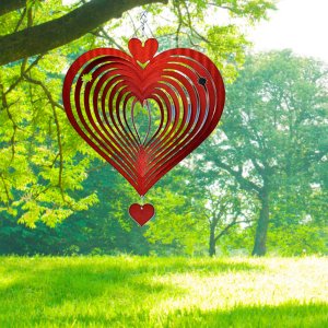 3D Hanging Wind Spinner for Outdoor Decorations- Heart Wind Spinner- #Royalkart#3d wall hanging