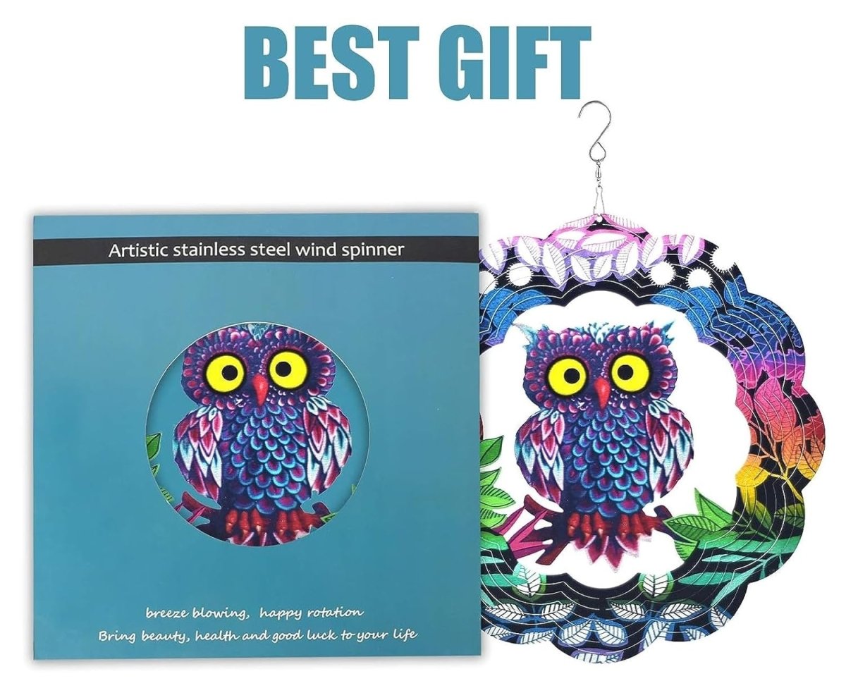 3D Hanging Wind Spinner for Outdoor Decorations- Owl Wind Spinner- #Royalkart#3d wall hanging