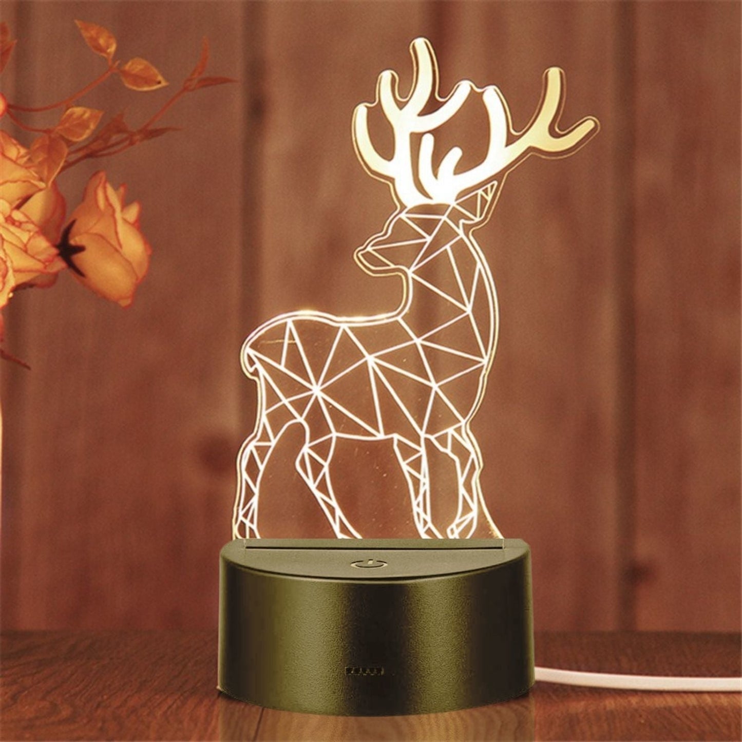 3D Illusion Deer Led Lamp 3D Illusion Led lamp- #Royalkart#3D Illusion Led lamp