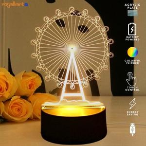 3D Illusion Ferris Wheel Led Lamp 3D Illusion Led lamp- #Royalkart#3d illusion lamp