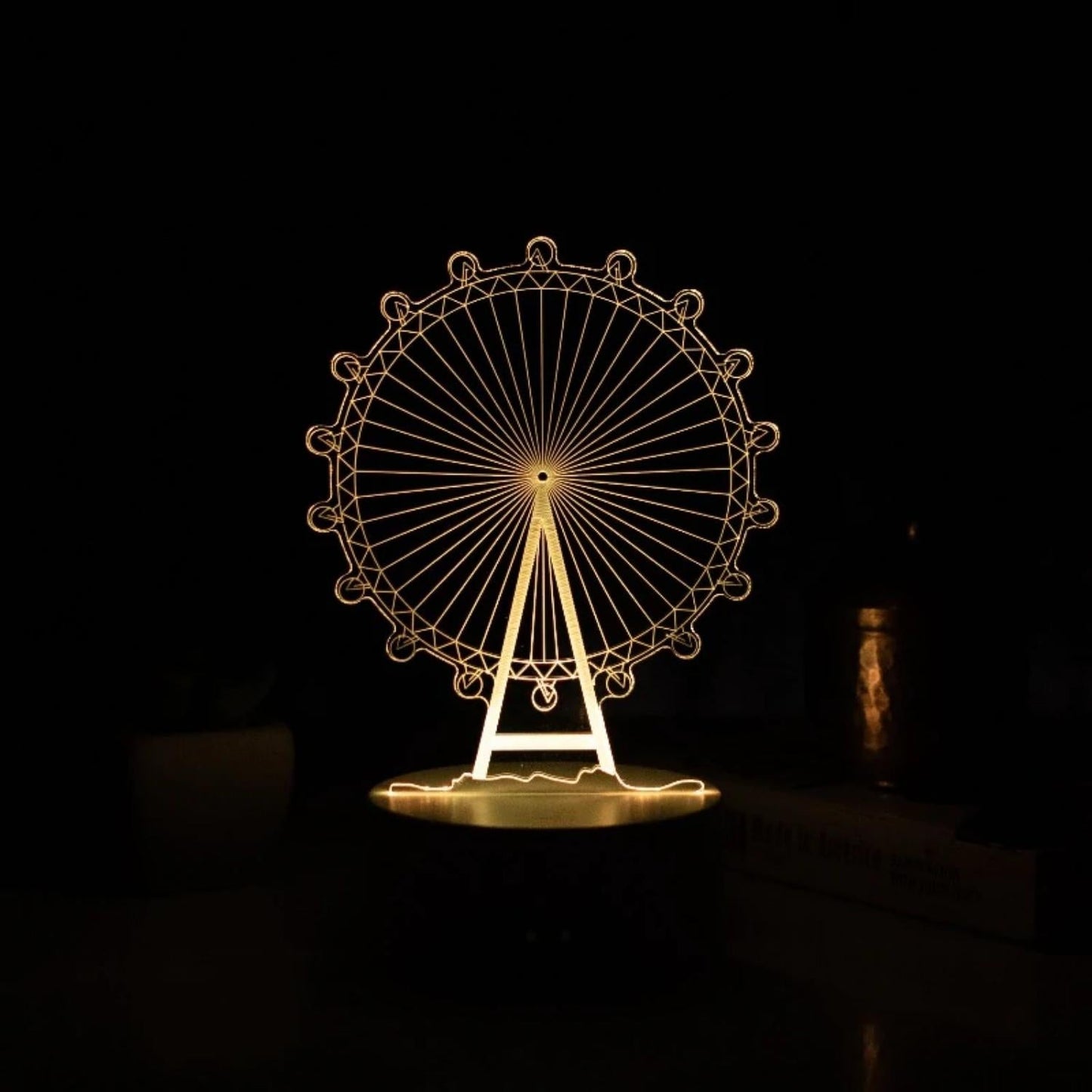 3D Illusion Ferris Wheel Led Lamp 3D Illusion Led lamp- #Royalkart#3d illusion lamp